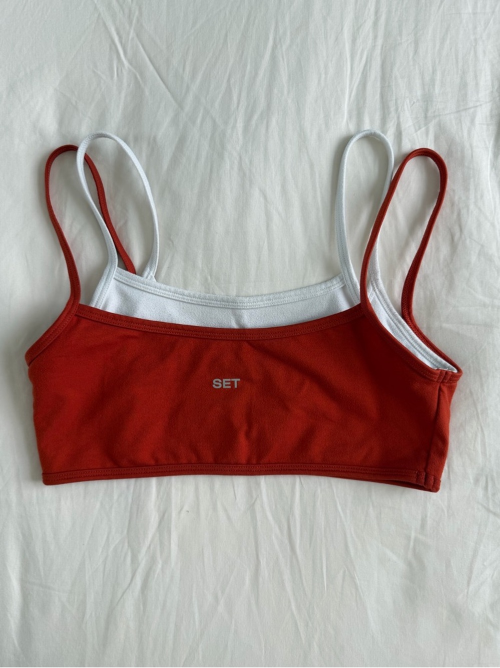 Set Active FormCloud® Cloud Layered Training Sports Bra in Cayenne - Picture 2 of 8
